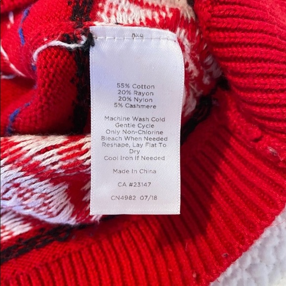 Talbots red fair isle sweater. Size medium. EUC - Picture 5 of 5